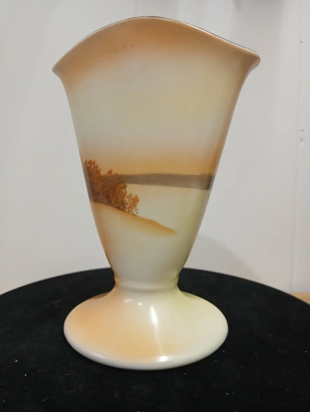 Vtg Noritake Morimura Vase in Warm Amber Tones 